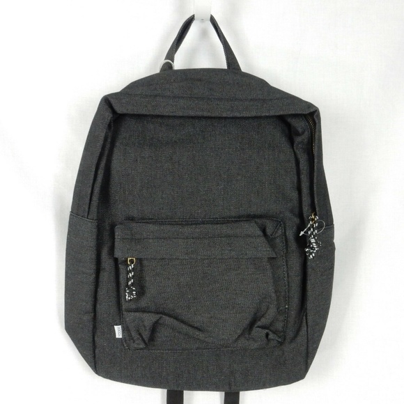 black denim backpack